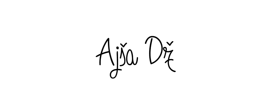 Use a signature maker to create a handwritten signature online. With this signature software, you can design (Angelique-Rose-font-FFP) your own signature for name Ajša Dž. Ajša Dž signature style 5 images and pictures png