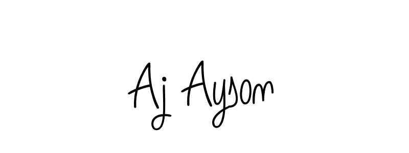 Use a signature maker to create a handwritten signature online. With this signature software, you can design (Angelique-Rose-font-FFP) your own signature for name Aj Ayson. Aj Ayson signature style 5 images and pictures png