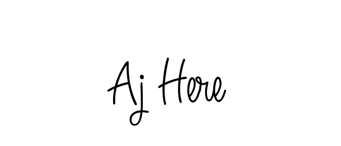 Also we have Aj Here name is the best signature style. Create professional handwritten signature collection using Angelique-Rose-font-FFP autograph style. Aj Here signature style 5 images and pictures png