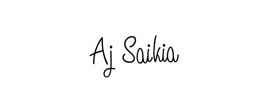 Use a signature maker to create a handwritten signature online. With this signature software, you can design (Angelique-Rose-font-FFP) your own signature for name Aj Saikia. Aj Saikia signature style 5 images and pictures png