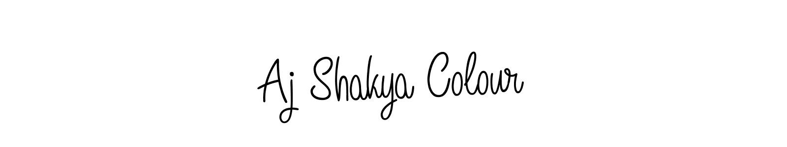 if you are searching for the best signature style for your name Aj Shakya Colour. so please give up your signature search. here we have designed multiple signature styles  using Angelique-Rose-font-FFP. Aj Shakya Colour signature style 5 images and pictures png