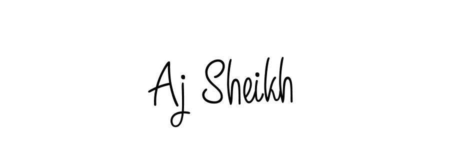 Design your own signature with our free online signature maker. With this signature software, you can create a handwritten (Angelique-Rose-font-FFP) signature for name Aj Sheikh. Aj Sheikh signature style 5 images and pictures png