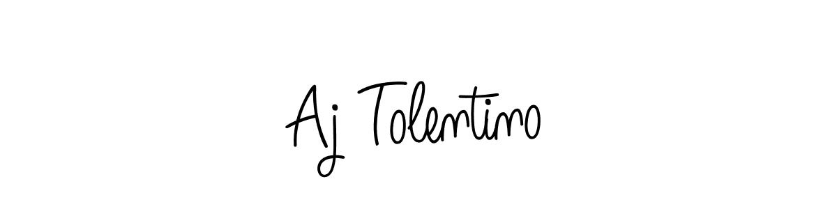 How to make Aj Tolentino name signature. Use Angelique-Rose-font-FFP style for creating short signs online. This is the latest handwritten sign. Aj Tolentino signature style 5 images and pictures png