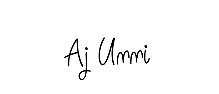 You can use this online signature creator to create a handwritten signature for the name Aj Unni. This is the best online autograph maker. Aj Unni signature style 5 images and pictures png