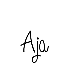 Use a signature maker to create a handwritten signature online. With this signature software, you can design (Angelique-Rose-font-FFP) your own signature for name Aja. Aja signature style 5 images and pictures png