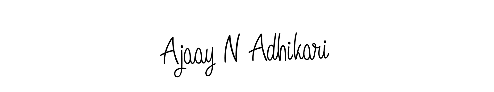 Design your own signature with our free online signature maker. With this signature software, you can create a handwritten (Angelique-Rose-font-FFP) signature for name Ajaay N Adhikari. Ajaay N Adhikari signature style 5 images and pictures png