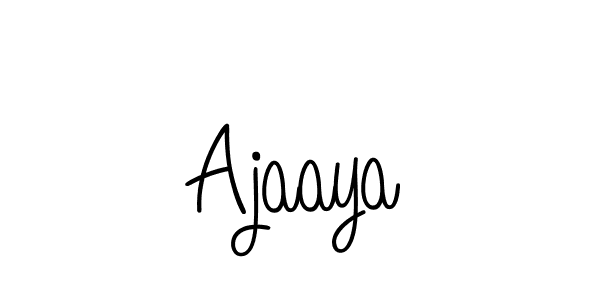 Design your own signature with our free online signature maker. With this signature software, you can create a handwritten (Angelique-Rose-font-FFP) signature for name Ajaaya. Ajaaya signature style 5 images and pictures png