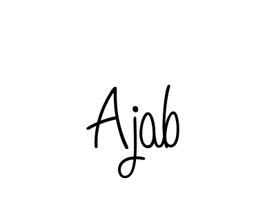 The best way (Angelique-Rose-font-FFP) to make a short signature is to pick only two or three words in your name. The name Ajab include a total of six letters. For converting this name. Ajab signature style 5 images and pictures png