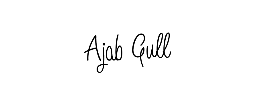 You should practise on your own different ways (Angelique-Rose-font-FFP) to write your name (Ajab Gull) in signature. don't let someone else do it for you. Ajab Gull signature style 5 images and pictures png