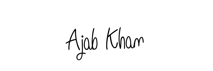 Make a beautiful signature design for name Ajab Khan. With this signature (Angelique-Rose-font-FFP) style, you can create a handwritten signature for free. Ajab Khan signature style 5 images and pictures png