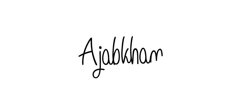 The best way (Angelique-Rose-font-FFP) to make a short signature is to pick only two or three words in your name. The name Ajabkhan include a total of six letters. For converting this name. Ajabkhan signature style 5 images and pictures png