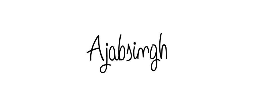 How to make Ajabsingh name signature. Use Angelique-Rose-font-FFP style for creating short signs online. This is the latest handwritten sign. Ajabsingh signature style 5 images and pictures png