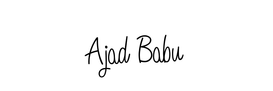 Use a signature maker to create a handwritten signature online. With this signature software, you can design (Angelique-Rose-font-FFP) your own signature for name Ajad Babu. Ajad Babu signature style 5 images and pictures png