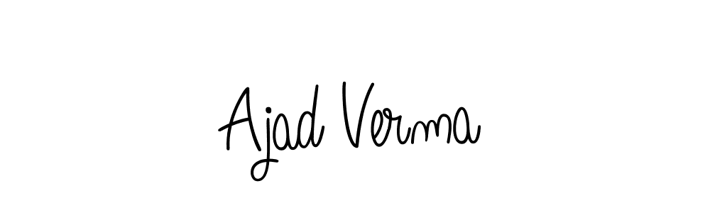 Create a beautiful signature design for name Ajad Verma. With this signature (Angelique-Rose-font-FFP) fonts, you can make a handwritten signature for free. Ajad Verma signature style 5 images and pictures png