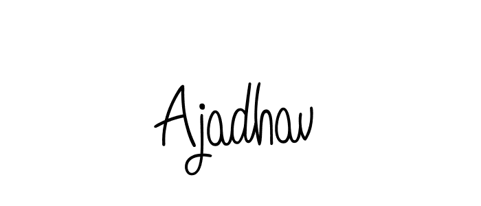 Use a signature maker to create a handwritten signature online. With this signature software, you can design (Angelique-Rose-font-FFP) your own signature for name Ajadhav. Ajadhav signature style 5 images and pictures png