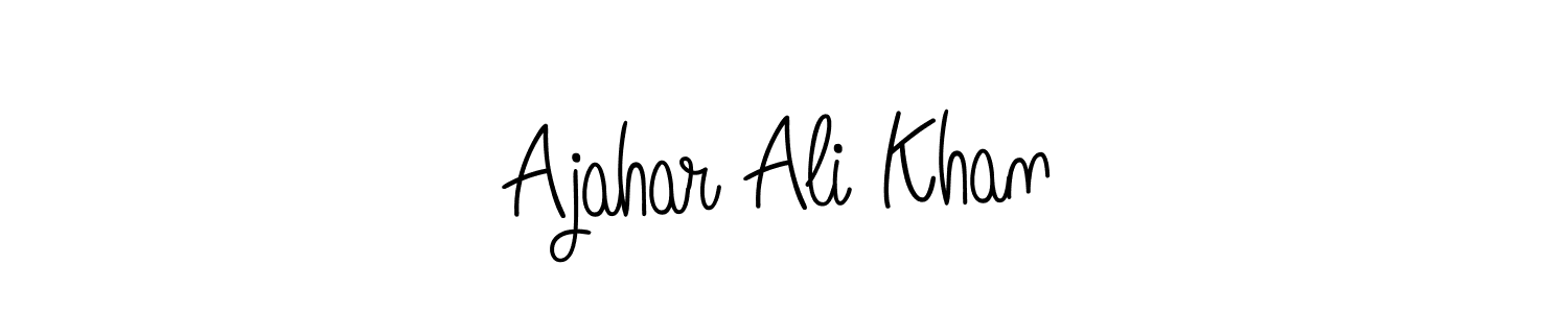 How to make Ajahar Ali Khan name signature. Use Angelique-Rose-font-FFP style for creating short signs online. This is the latest handwritten sign. Ajahar Ali Khan signature style 5 images and pictures png