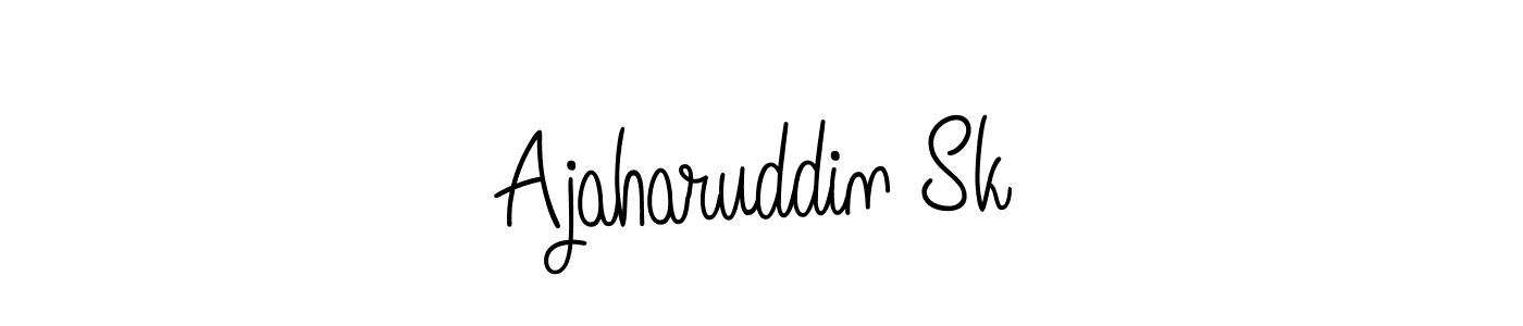 Ajaharuddin Sk stylish signature style. Best Handwritten Sign (Angelique-Rose-font-FFP) for my name. Handwritten Signature Collection Ideas for my name Ajaharuddin Sk. Ajaharuddin Sk signature style 5 images and pictures png