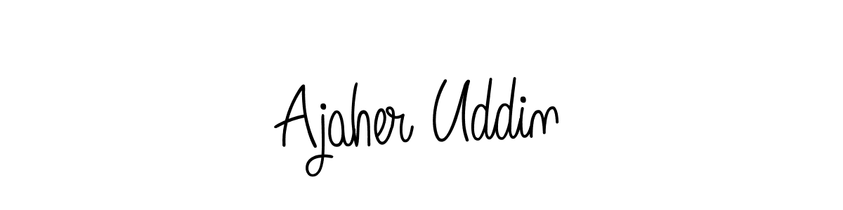 How to make Ajaher Uddin name signature. Use Angelique-Rose-font-FFP style for creating short signs online. This is the latest handwritten sign. Ajaher Uddin signature style 5 images and pictures png