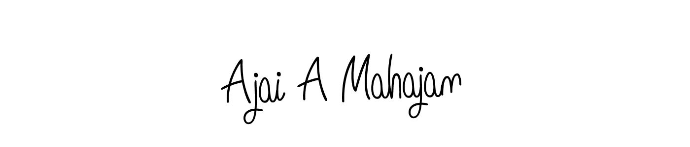 Use a signature maker to create a handwritten signature online. With this signature software, you can design (Angelique-Rose-font-FFP) your own signature for name Ajai A Mahajan. Ajai A Mahajan signature style 5 images and pictures png