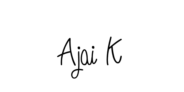 if you are searching for the best signature style for your name Ajai K. so please give up your signature search. here we have designed multiple signature styles  using Angelique-Rose-font-FFP. Ajai K signature style 5 images and pictures png