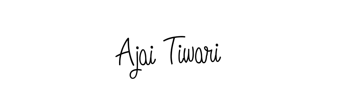 You should practise on your own different ways (Angelique-Rose-font-FFP) to write your name (Ajai Tiwari) in signature. don't let someone else do it for you. Ajai Tiwari signature style 5 images and pictures png