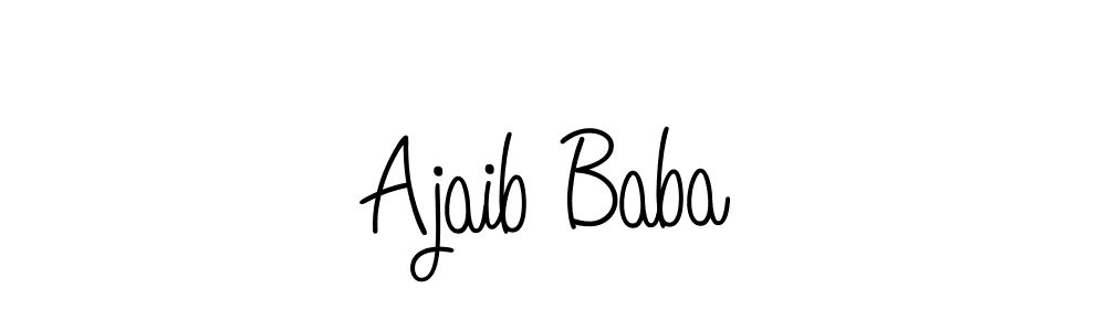 You should practise on your own different ways (Angelique-Rose-font-FFP) to write your name (Ajaib Baba) in signature. don't let someone else do it for you. Ajaib Baba signature style 5 images and pictures png