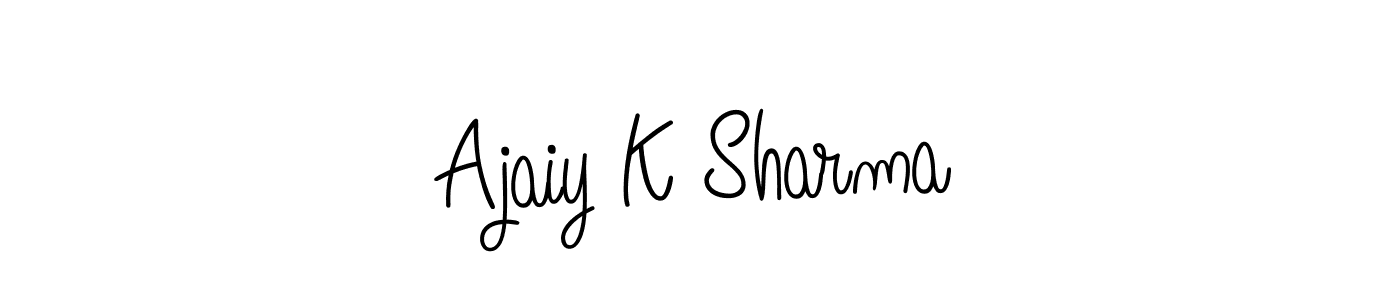 It looks lik you need a new signature style for name Ajaiy K Sharma. Design unique handwritten (Angelique-Rose-font-FFP) signature with our free signature maker in just a few clicks. Ajaiy K Sharma signature style 5 images and pictures png