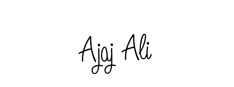 How to make Ajaj Ali name signature. Use Angelique-Rose-font-FFP style for creating short signs online. This is the latest handwritten sign. Ajaj Ali signature style 5 images and pictures png