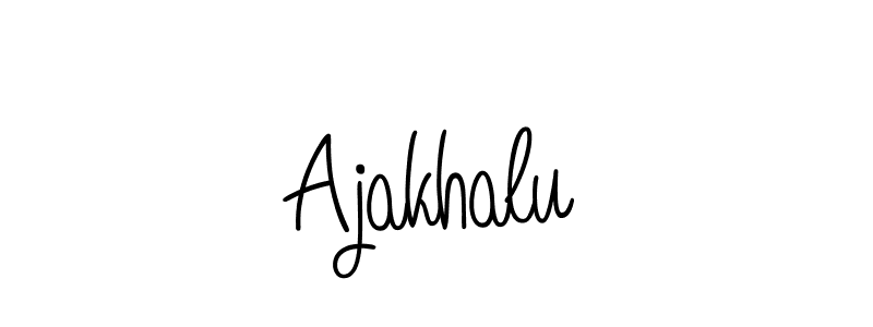 You should practise on your own different ways (Angelique-Rose-font-FFP) to write your name (Ajakhalu) in signature. don't let someone else do it for you. Ajakhalu signature style 5 images and pictures png