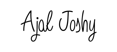 Discover the perfect balance of readability and style for Ajal Joshy with Angelique-Rose-font-FFP font. Create your dream signature today. Ajal Joshy signature style 5 images and pictures png