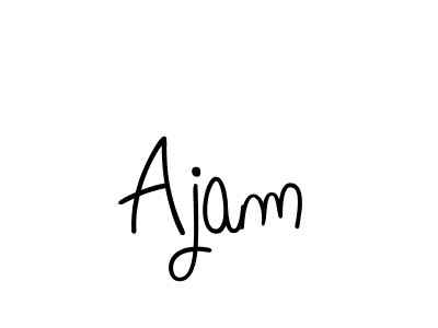 You should practise on your own different ways (Angelique-Rose-font-FFP) to write your name (Ajam) in signature. don't let someone else do it for you. Ajam signature style 5 images and pictures png