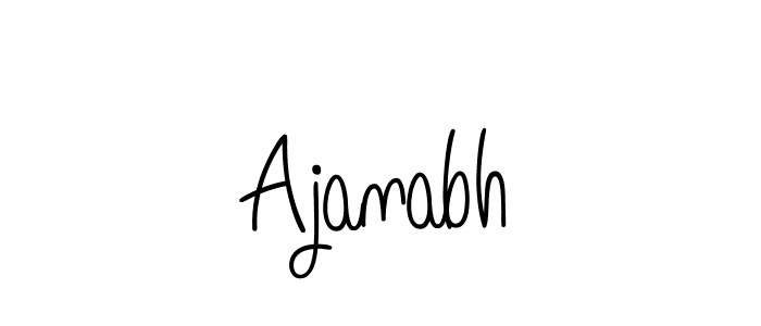 How to make Ajanabh name signature. Use Angelique-Rose-font-FFP style for creating short signs online. This is the latest handwritten sign. Ajanabh signature style 5 images and pictures png