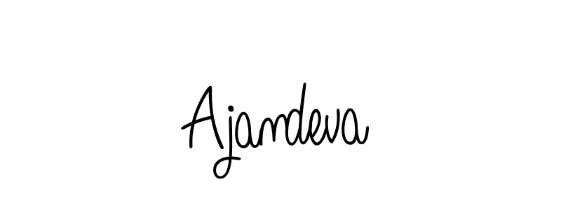 Design your own signature with our free online signature maker. With this signature software, you can create a handwritten (Angelique-Rose-font-FFP) signature for name Ajandeva. Ajandeva signature style 5 images and pictures png