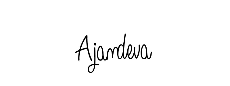 Design your own signature with our free online signature maker. With this signature software, you can create a handwritten (Angelique-Rose-font-FFP) signature for name Ajandeva. Ajandeva signature style 5 images and pictures png