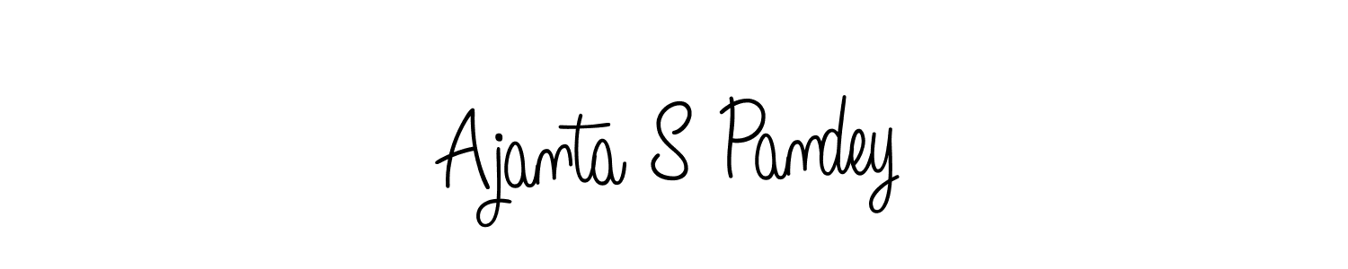 How to make Ajanta S Pandey name signature. Use Angelique-Rose-font-FFP style for creating short signs online. This is the latest handwritten sign. Ajanta S Pandey signature style 5 images and pictures png