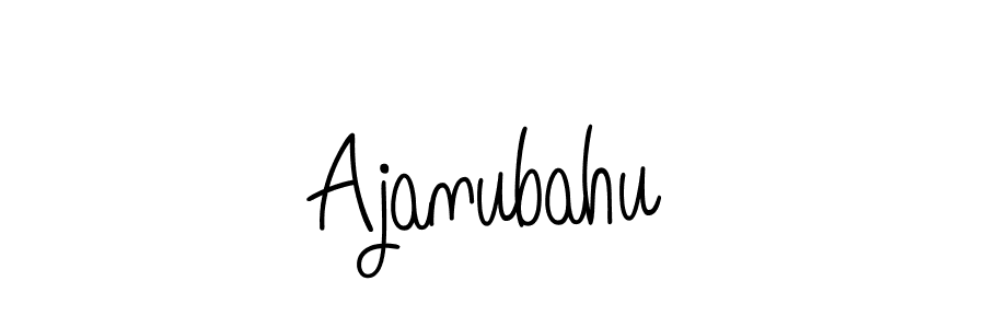 How to make Ajanubahu name signature. Use Angelique-Rose-font-FFP style for creating short signs online. This is the latest handwritten sign. Ajanubahu signature style 5 images and pictures png