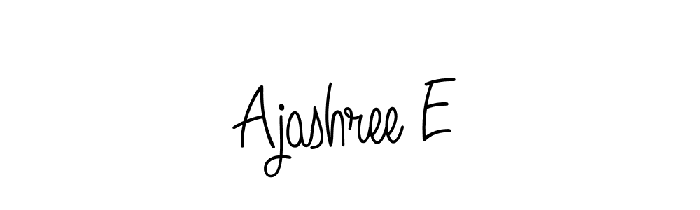 Ajashree E stylish signature style. Best Handwritten Sign (Angelique-Rose-font-FFP) for my name. Handwritten Signature Collection Ideas for my name Ajashree E. Ajashree E signature style 5 images and pictures png