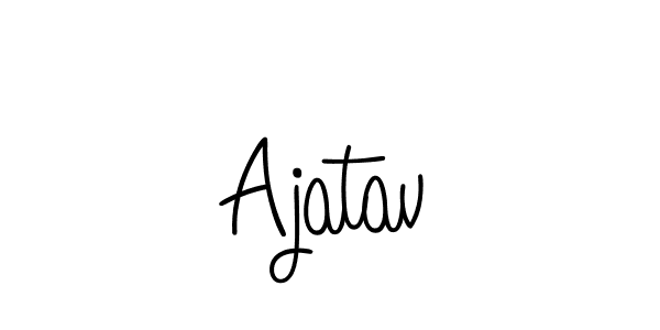 Use a signature maker to create a handwritten signature online. With this signature software, you can design (Angelique-Rose-font-FFP) your own signature for name Ajatav. Ajatav signature style 5 images and pictures png