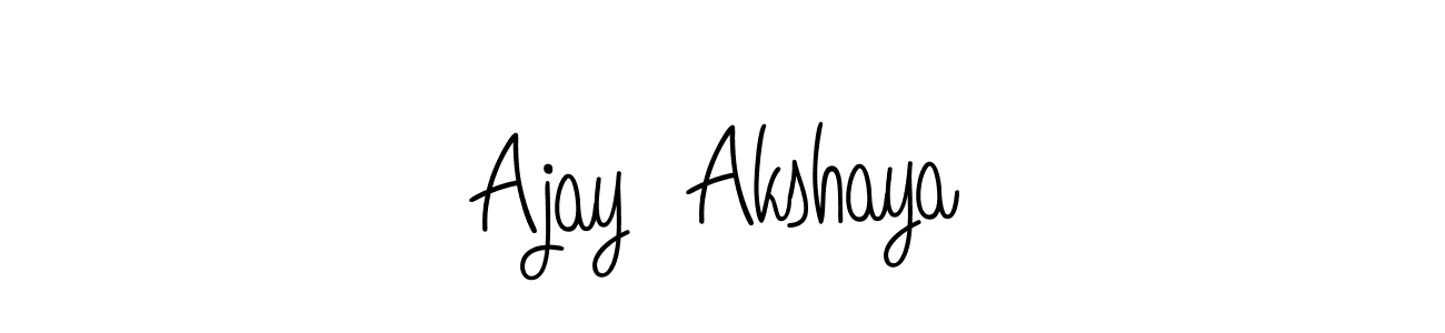 How to Draw Ajay  Akshaya signature style? Angelique-Rose-font-FFP is a latest design signature styles for name Ajay  Akshaya. Ajay  Akshaya signature style 5 images and pictures png