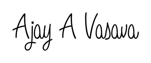 Transform the name Ajay A Vasava into a signature masterpiece using Angelique-Rose-font-FFP font. Ideal for photographers, artists, and creators looking for watermarks. Ajay A Vasava signature style 5 images and pictures png