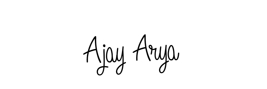 Design your own signature with our free online signature maker. With this signature software, you can create a handwritten (Angelique-Rose-font-FFP) signature for name Ajay Arya. Ajay Arya signature style 5 images and pictures png