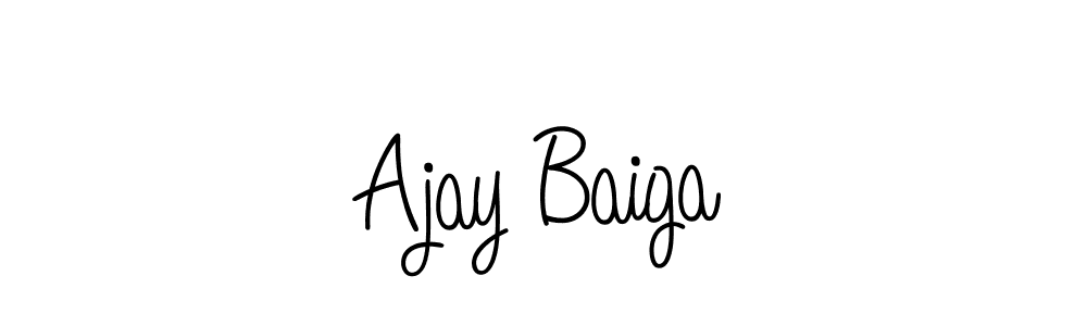 Ajay Baiga stylish signature style. Best Handwritten Sign (Angelique-Rose-font-FFP) for my name. Handwritten Signature Collection Ideas for my name Ajay Baiga. Ajay Baiga signature style 5 images and pictures png