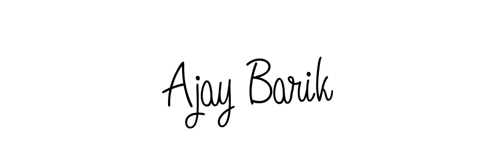 Use a signature maker to create a handwritten signature online. With this signature software, you can design (Angelique-Rose-font-FFP) your own signature for name Ajay Barik. Ajay Barik signature style 5 images and pictures png