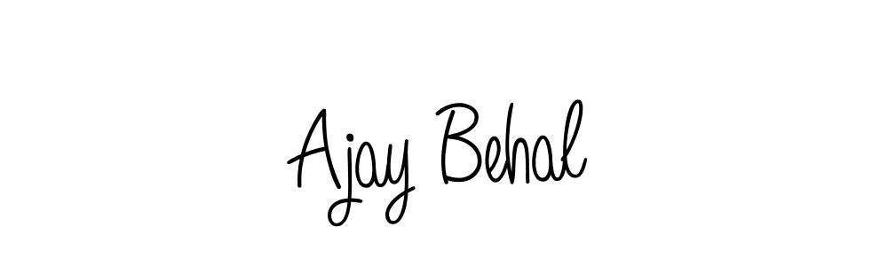 The best way (Angelique-Rose-font-FFP) to make a short signature is to pick only two or three words in your name. The name Ajay Behal include a total of six letters. For converting this name. Ajay Behal signature style 5 images and pictures png