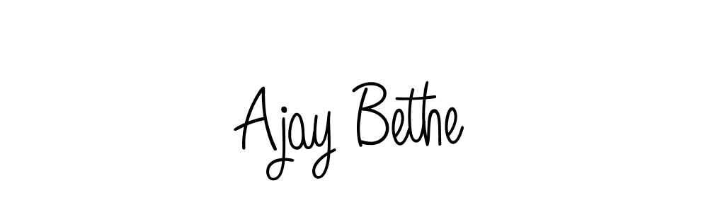 The best way (Angelique-Rose-font-FFP) to make a short signature is to pick only two or three words in your name. The name Ajay Bethe include a total of six letters. For converting this name. Ajay Bethe signature style 5 images and pictures png