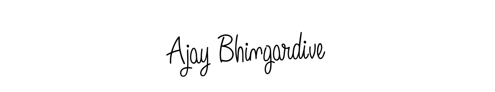 Create a beautiful signature design for name Ajay Bhingardive. With this signature (Angelique-Rose-font-FFP) fonts, you can make a handwritten signature for free. Ajay Bhingardive signature style 5 images and pictures png