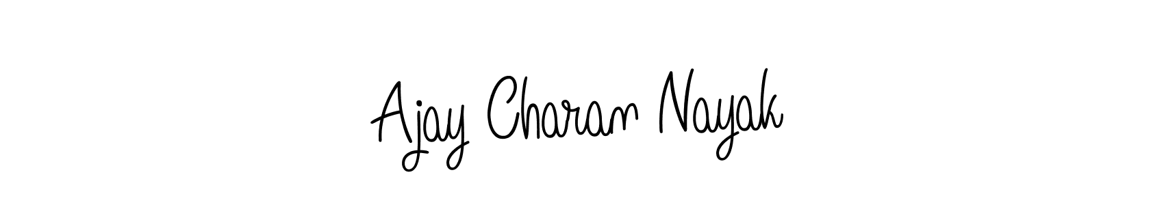 The best way (Angelique-Rose-font-FFP) to make a short signature is to pick only two or three words in your name. The name Ajay Charan Nayak include a total of six letters. For converting this name. Ajay Charan Nayak signature style 5 images and pictures png