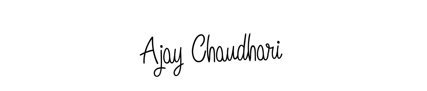 Design your own signature with our free online signature maker. With this signature software, you can create a handwritten (Angelique-Rose-font-FFP) signature for name Ajay Chaudhari. Ajay Chaudhari signature style 5 images and pictures png