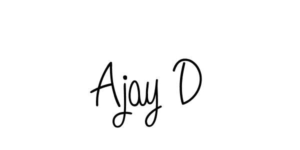 Make a beautiful signature design for name Ajay D. With this signature (Angelique-Rose-font-FFP) style, you can create a handwritten signature for free. Ajay D signature style 5 images and pictures png