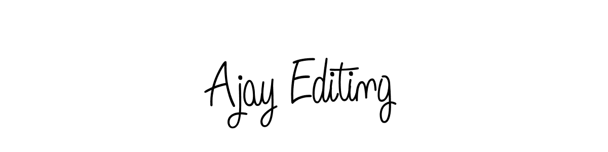How to make Ajay Editing name signature. Use Angelique-Rose-font-FFP style for creating short signs online. This is the latest handwritten sign. Ajay Editing signature style 5 images and pictures png